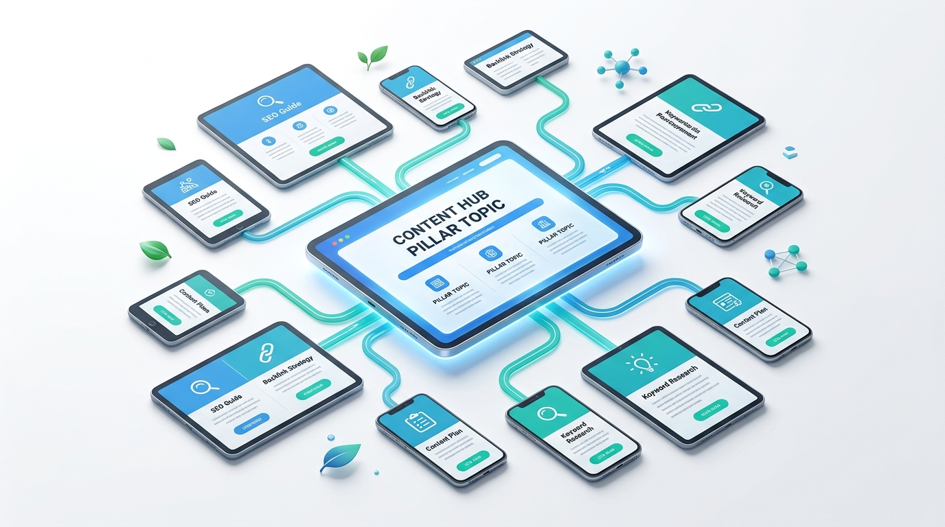 create a pillar page & topic cluster