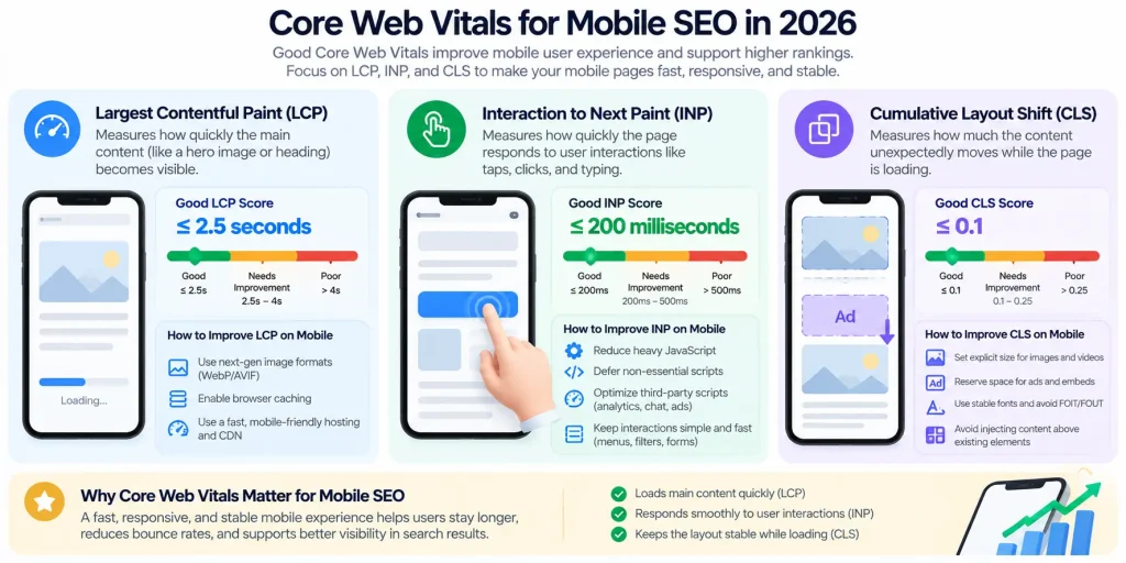 core web vitals optimization for mobile devices