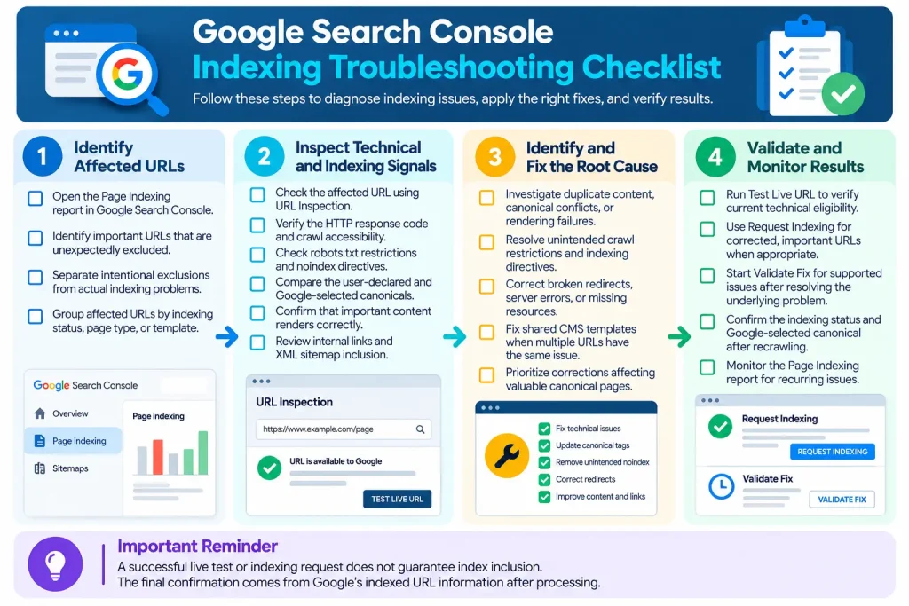 google indexing troubleshooting mistakes to avoid