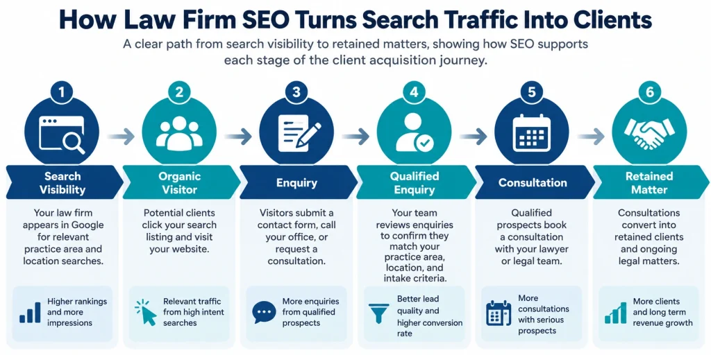 how law firm seo turns search traffic into clients