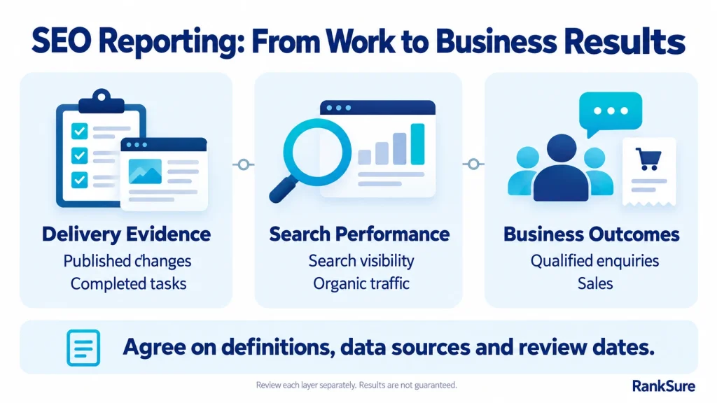 seo reporting and performance commitments